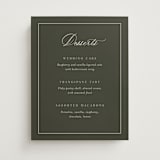"refined" - Menu Signs in Olive by Nicole Walsh - Front