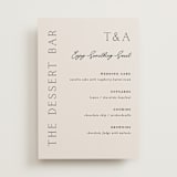 "In Love" - Menu Signs in Linen by Vanessa Doyle - Front