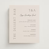 "In Love" - Menu Signs in Linen by Vanessa Doyle - Front