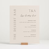 "In Love" - Menu Signs in Linen by Vanessa Doyle - In Use