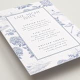 "Coastal Toile" - Menu Signs in Periwinkle by Jenna Holcomb - Detail