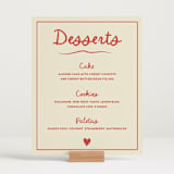 "Big Heart Wedding" - Menu Signs in Cherry by Ani Somi - In Use