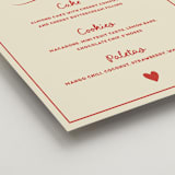 "Big Heart Wedding" - Menu Signs in Cherry by Ani Somi - Detail