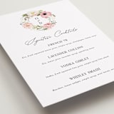 "Timeless Blooms" - Menu Signs in Peony by Susan Moyal - Detail