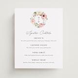 "Timeless Blooms" - Menu Signs in Peony by Susan Moyal - Front