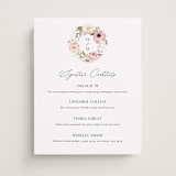 "Timeless Blooms" - Menu Signs in Peony by Susan Moyal - Front