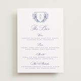 "watercolor flowers crest" - Menu Signs in Dusty Blue by Cass Loh - Front