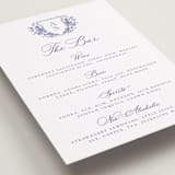 "watercolor flowers crest" - Menu Signs in Dusty Blue by Cass Loh - Detail