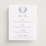 "watercolor flowers crest" - Menu Signs in Dusty Blue by Cass Loh - Front