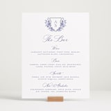 "watercolor flowers crest" - Menu Signs in Dusty Blue by Cass Loh - In Use