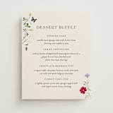 "Wild meadow" - Menu Signs in Elder Flower by Sarah Knight - Front