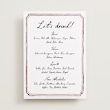 "Handwritten" - Menu Signs in Wine by Cass Loh - Front