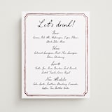 "Handwritten" - Menu Signs in Wine by Cass Loh - Front
