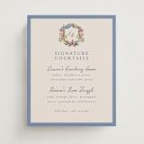 "A wedding in Low Country" - Menu Signs in Cornflower by Chris Griffith - Front