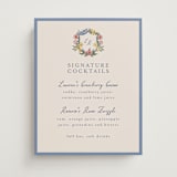 "A wedding in Low Country" - Menu Signs in Cornflower by Chris Griffith - Front