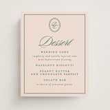 "Scripted" - Menu Signs in Emerald by Creo Study - Front