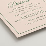 "Scripted" - Menu Signs in Emerald by Creo Study - Detail