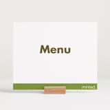 "Landscape Custom" - Menu Signs in Charcoal by Minted - In Use