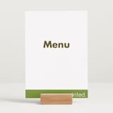 "Portrait Custom" - Menu Signs in Charcoal by Minted - In Use