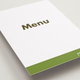 "Portrait Custom" - Menu Signs in Charcoal by Minted - Detail