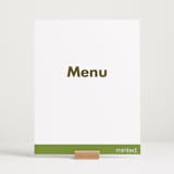 "Portrait Custom" - Menu Signs in Charcoal by Minted - In Use