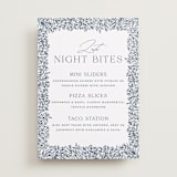 "Hummingbird Botanicals" - Menu Signs in Provincial Blue by Erin Deegan - Front