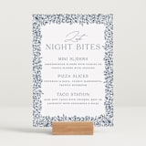 "Hummingbird Botanicals" - Menu Signs in Provincial Blue by Erin Deegan - In Use