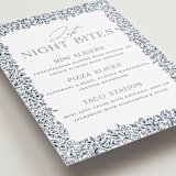 "Hummingbird Botanicals" - Menu Signs in Provincial Blue by Erin Deegan - Detail