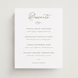 "Garden Script" - Menu Signs in Pistachio by Katherine Moynagh - Front