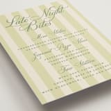 "Heirloom" - Menu Signs in Citrine by Creo Study - Detail