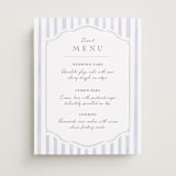 "Delicate Vines" - Menu Signs in Periwinkle by Kristen Smith - Front