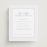 "Coastal Charm" - Menu Signs in Dusty Blue by Jennifer Postorino - Front