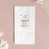 "Sailboat Nautical Nuptial Favor Bag, set of 50" - Favor Bags in white by ForYourParty