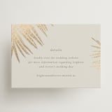 "Gilded Palm" - Mini Enclosure Cards in Sand by Melinda Denison - Front