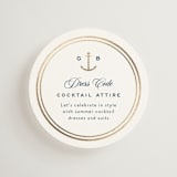 "Anchored" - Mini Enclosure Cards in Royal Navy by Olivia Raufman - Front