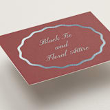 "Scallop Frame" - Mini Enclosure Cards in Burgundy by Baumbirdy - Detail
