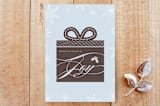 "Sending You the Gift of Joy" - Cards in Winter Blue by Gray Star Design - Front