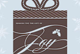 "Sending You the Gift of Joy" - Cards in Winter Blue by Gray Star Design - Close-Up