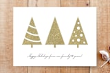 "Holiday Tree Row" - Cards in Golden  by Johanna Phillips Huuva - Front