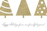 "Holiday Tree Row" - Cards in Golden  by Johanna Phillips Huuva - Close-Up