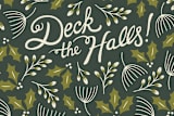 "Happy Holly-days" - Cards in Charcoal by Surface Love - Close-Up
