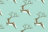 "Prancing Deer" - Cards in Frost green by Surface Love - Close-Up