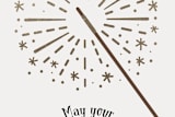 "New Year's sparkler" - Cards in Seashell by Elska Studio - Close-Up