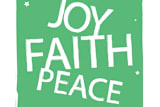"Joy, Faith & Peace" - Cards in Minty Green by Liza Liss - Close-Up
