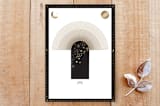 "The Halo" - Cards in Antique Gold by Faiza Khan - Front