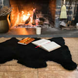 "The Sheepskin Rug in Black" - Floor mats in black by Millstream Home