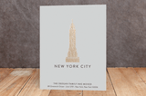 "Landmark New York City" - Moving Announcements in Gold by Erin Deegan - Front