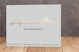 "Landmark San Francisco" - Moving Announcements in Gold by Erin Deegan - Front