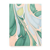 "Hand Marbled Picture Frame Folding Book, 4x6 in Green and Pink" - Frames in green by Michelle Pham