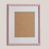"Pink Beaded Frame with White Mat" - Frames in pink by Lily Field Studio